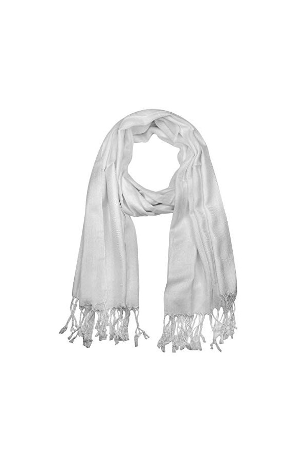 Falari Womens Soft Solid Color Pashmina Shawl Wrap Scarf 80" X 27"