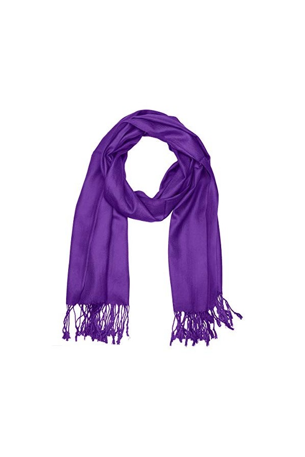 Falari Womens Soft Solid Color Pashmina Shawl Wrap Scarf 80" X 27"