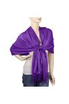 Falari Womens Soft Solid Color Pashmina Shawl Wrap Scarf 80" X 27"