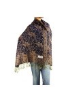 Falari Womens Woven Paisley Pashmina Shawl Wrap Scarf 80" x 27"
