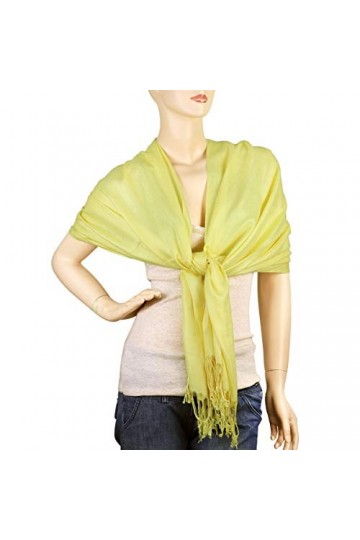 Falari Womens Soft Solid Color Pashmina Shawl Wrap Scarf 80" X 27"