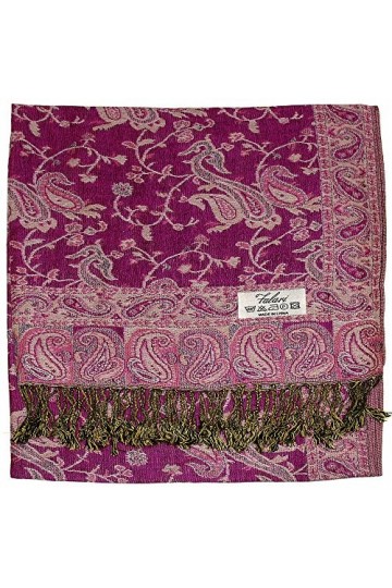Falari Womens Woven Paisley Pashmina Shawl Wrap Scarf 80" x 27"