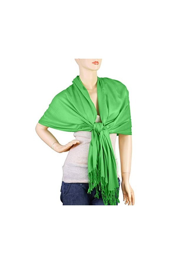 Falari Womens Soft Solid Color Pashmina Shawl Wrap Scarf 80" X 27"