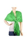 Falari Womens Soft Solid Color Pashmina Shawl Wrap Scarf 80" X 27"