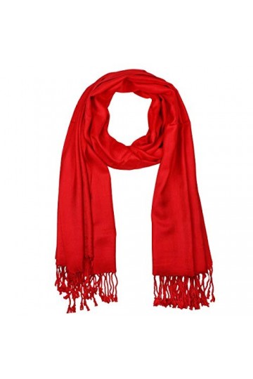 Falari Womens Soft Solid Color Pashmina Shawl Wrap Scarf 80" X 27"