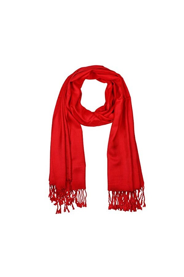 Falari Womens Soft Solid Color Pashmina Shawl Wrap Scarf 80" X 27"