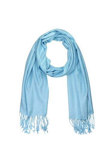 Falari Womens Soft Solid Color Pashmina Shawl Wrap Scarf 80" X 27"