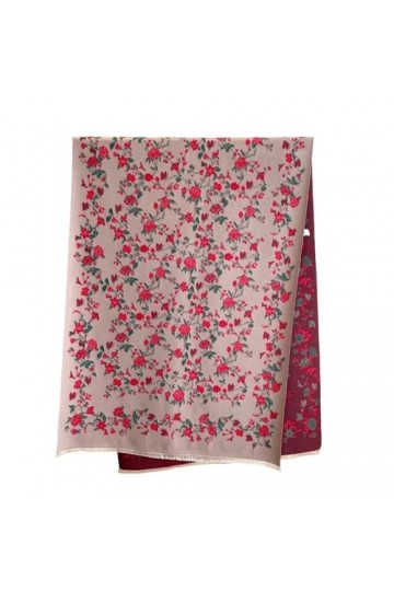 SYT-MD Echarpe Femme, Couverture épaisse, écharpe chaude dhiver for femmes, imprimé Floral, châle en cachemire, étoles Pashm