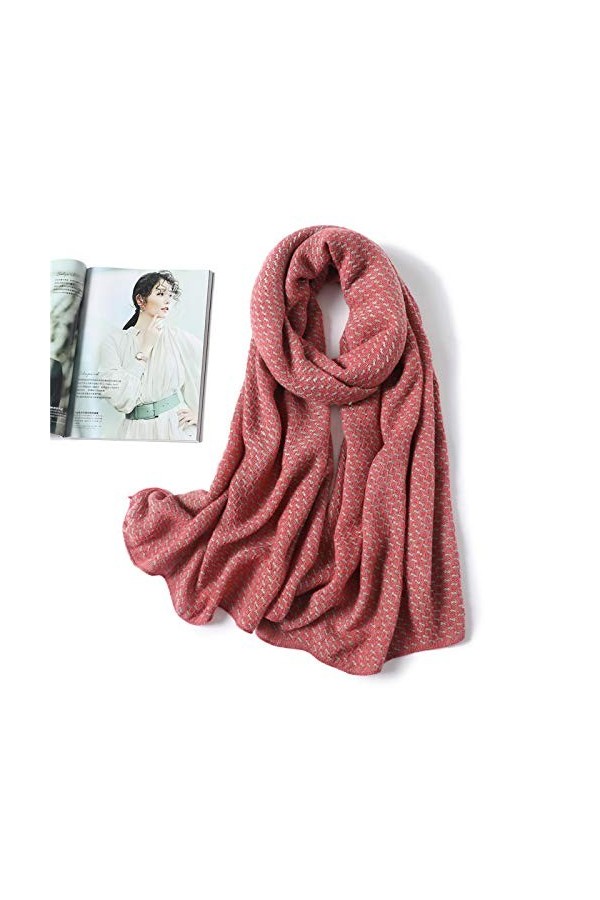 Bywenzai Foulard Écharpe en Tricot De Cachemire Doux pour Les Femmes Écharpes dhiver Chaudes Hijab Solid Pashmina Lady Shawl