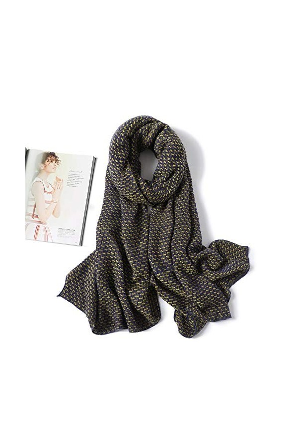 Bywenzai Foulard Écharpe en Tricot De Cachemire Doux pour Les Femmes Écharpes dhiver Chaudes Hijab Solid Pashmina Lady Shawl
