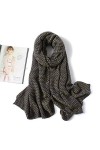 Bywenzai Foulard Écharpe en Tricot De Cachemire Doux pour Les Femmes Écharpes dhiver Chaudes Hijab Solid Pashmina Lady Shawl