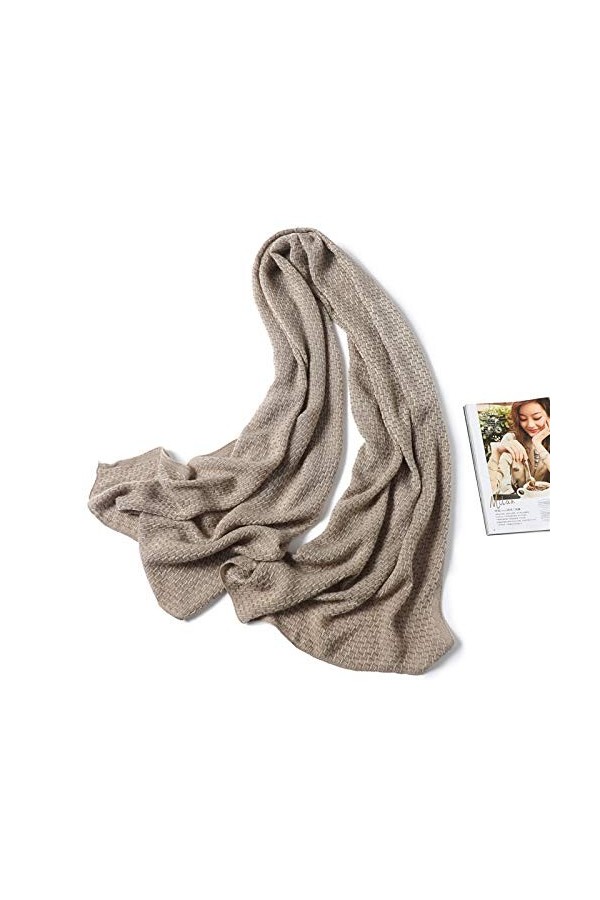 Bywenzai Foulard Écharpe en Tricot De Cachemire Doux pour Les Femmes Écharpes dhiver Chaudes Hijab Solid Pashmina Lady Shawl