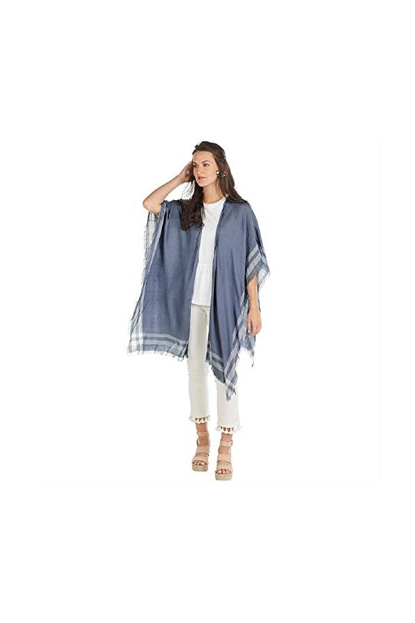 Mud Pie Molly Poncho Bleu, bleu, Taille unique