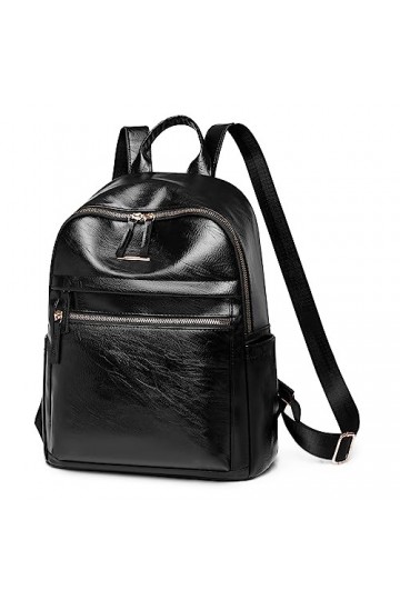 BAIGIO Sac à Dos pour Femme en Cuir PU Anti-vol Sac porté Dos Imperméable pour Ados Filles Dames Grand Capacité Sacs Décole 