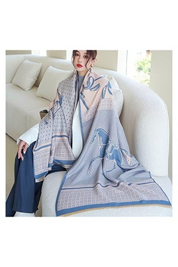 TOMYEUS Echarpe Châle Écharpe à imprimé Floral pour Femmes Chaudes Hiver Cachemire Pashmina Foulard châles châles Femelle Cou