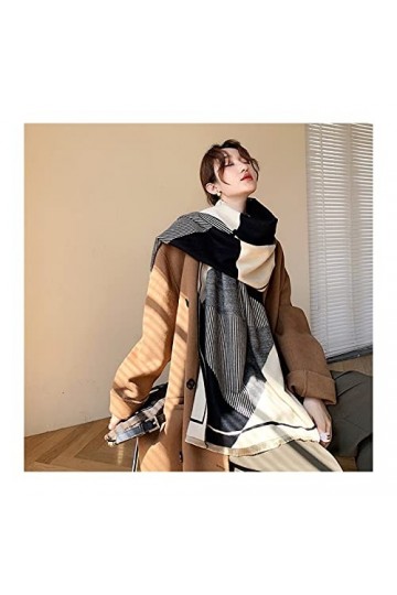 CJshop Écharpe et Chale Épais en Cachemire Femme écharpe Hiver Chaud Pashmina Dame châles Wraps imprimé stripté Couverture Co