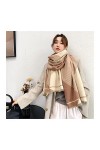 CJshop Écharpe et Chale Épais en Cachemire Femme écharpe Hiver Chaud Pashmina Dame châles Wraps imprimé stripté Couverture Co
