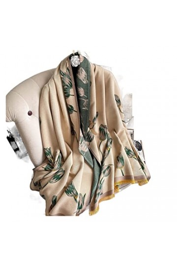 LiFBeauTiFul Hiver Chaud Cachemire écharpe Femmes Floral châles Pashmina enveloppes Dame Mode épaisse Couverture Femme Color