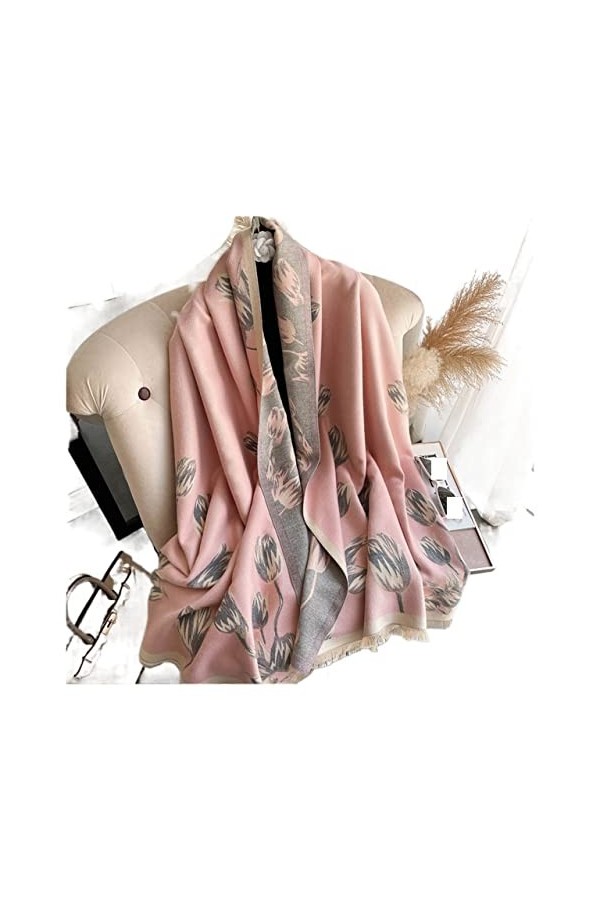 LiFBeauTiFul Hiver Chaud Cachemire écharpe Femmes Floral châles Pashmina enveloppes Dame Mode épaisse Couverture Femme Color