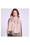 Srfghjs Écharpe Foulard de Laine Femme écharpe Hiver épaissie épaissir des écharpes Chaudes Hiver Couleur Solide Enveloppemen