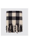 Echarpe TricotéE Douce Femme Hiver Soft Cachemire Écharpe Femmes Black & White Plaid Foulards Écharpes Châle Épaissir Épaissi