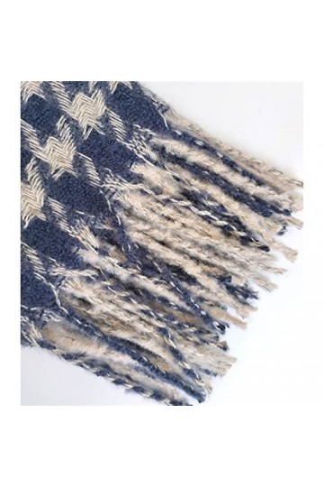 SISWIM Femme Écharpe Écharpe dhiver Motif à Carreaux Polyvalent à la Mode Grand châle Exquis Grand Tour de Cou Gland Design 