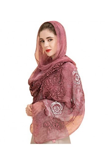 Snhpk Femme Mulberry Soie Élégante Longue Écharpe Dames Lcae Impression Prom Party Châles Wrap Neck Écharpes avec Boîte-Cadea