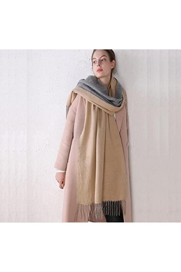 Foulard Femme Soie Cheveux pour De Hiver en Echarpe Écharpe Femme Écharpe Double Face Écharpe Femme Wrap Épais Doux Couleur U