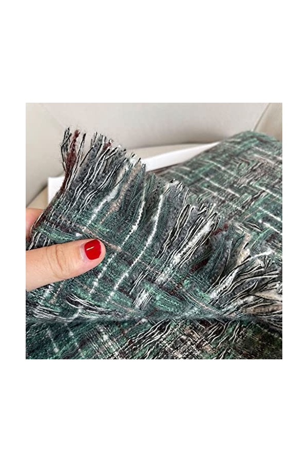 Écharpe de Noël Écharpe en Coton Polyester Doux Tissage Écharpes Hiver Chaud Wraps Châles Femmes Hommes Écharpes Dames Écharp