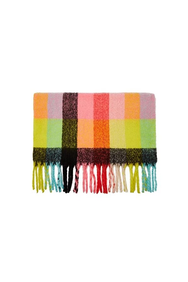 Foulard Femme Soie Cheveux pour De Hiver en Echarpe Écharpe Femmes Chaud Patchwork Plaid Écharpe Femmes Écharpe Wrap Épais Do