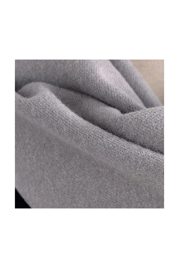 Foulard en Soie, Écharpes de Couverture pour Femmes Chaud Couleur Pure Laine Filature Doux Gland Châle Écharpes dhiver Mode 