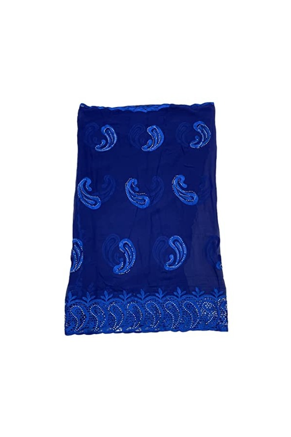 Lmtossey Mousseline de soie africaine Dubaï multicolore pour châle de grande taille en dentelle écharpe bandeau musulman