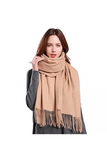 SYT-MD Echarpe Femme, Écharpe de Laine for Femme écharpe Hiver épaissir des écharpes Chaudes dhiver Couleur Solide Couleur P