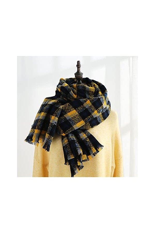 Écharpe Châle Écharpe à carreaux Foulard Womens Écharpe dhiver Sentiershmere Sentence Pashmina Châle enveloppe des écharpes 