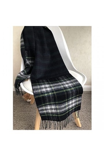 Femmes Hommes Lambswool Écharpe À Carreaux Longue Écharpe dhiver Laine Chaude Et Douce Élégante Écharpe Stola Franges Épaule