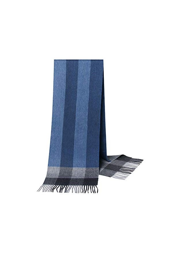 JUGUU Echarpes Decontracteécharpe À Carreaux 100% Cachemire Hommes Et Femmes Couple Écharpe Épaisse-09_180*30Cm