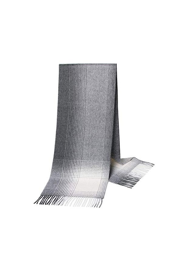 JUGUU Echarpes Decontracteécharpe À Carreaux 100% Cachemire Hommes Et Femmes Couple Écharpe Épaisse-09_180*30Cm