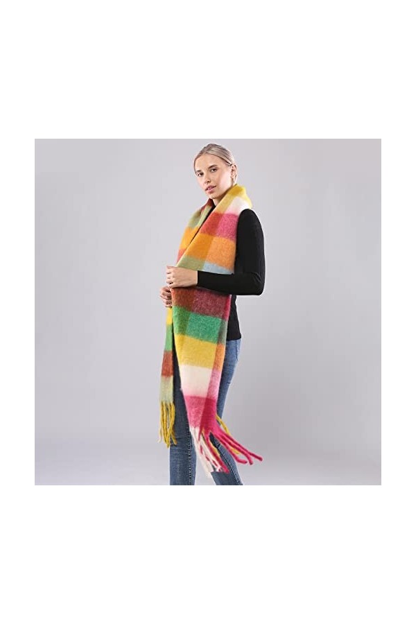 Foulard Femme Soie Cheveux pour De Hiver en Echarpe Nouvelles Dames Écharpe Rayé Écharpe Écharpe Designer Couverture Écharpe 