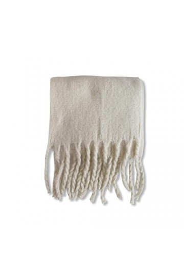 Foulard Femme Soie Cheveux pour De Hiver en Echarpe Écharpe Épaissie pour Femmes Couleur Unie Large Écharpe À Franges Chaudes