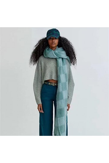 LuisFranklin Foulard Femme Echarpe Soie Cheveux Nouvelle Écharpe Femmes Écharpe À Carreaux Chaud Femmes Écharpe Écharpe Épais