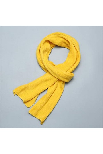 Écharpes dhiver Femmes - Écharpes Tricotées Écharpe Jaune Dhiver Chaud Comme Les Femmes Homme Châles Longue Taille Foulard 