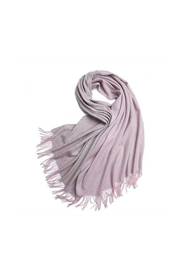 JUGUU Echarpes Et Foulardsécharpe 75% Laine Châle Double Face 310G En Cachemire Épais-D-03_200 * 70 Cm