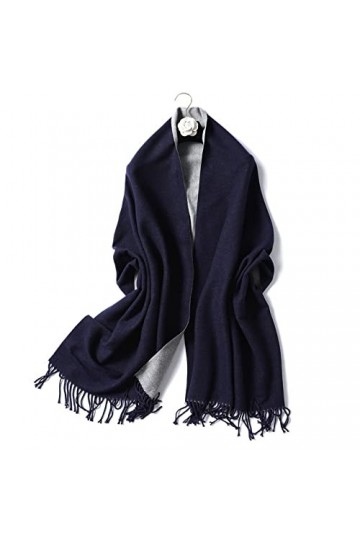 Écharpes dhiver pour femmes - Écharpe chaude épaisse double couleur assortie châle dhiver pour femmes Wraps double face fem