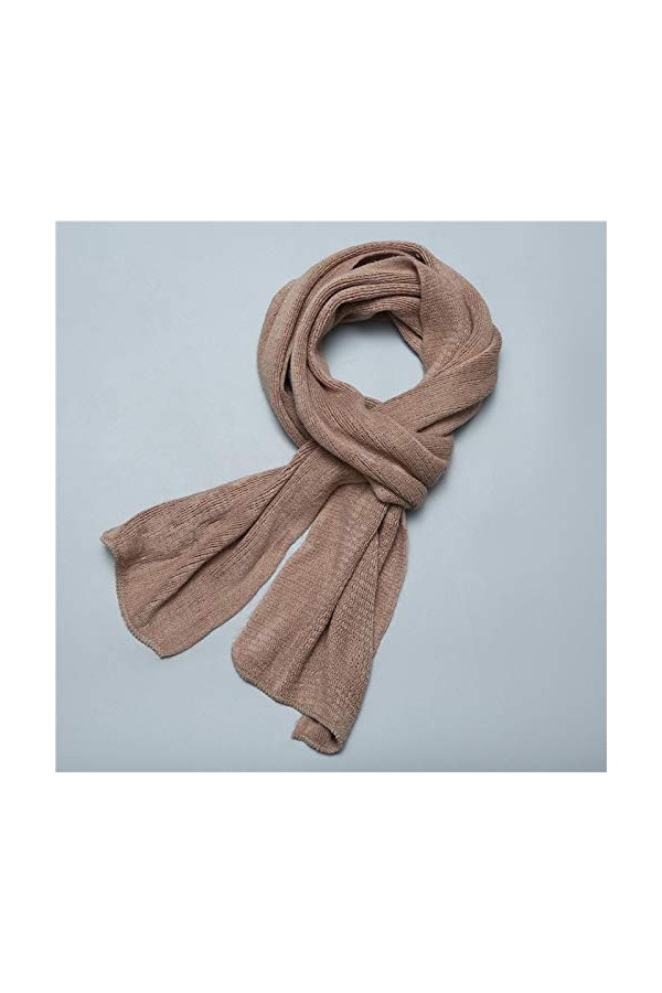 Écharpes dhiver Femme - Écharpes Tricotées Écharpe Kaki Dhiver Chaud Comme Les Femmes Homme Châles Longue Taille Foulard Po