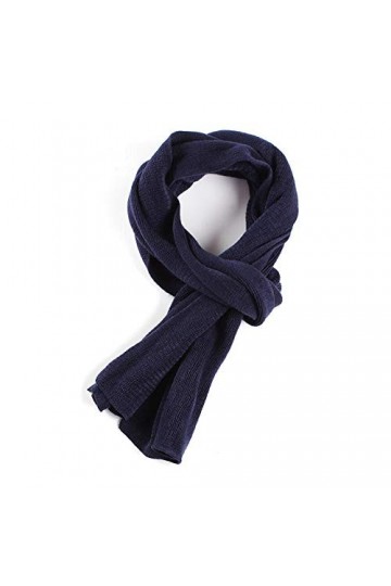 Écharpes dhiver Femmes - Écharpes Tricotées Écharpe Bleu Foncé Dhiver Chaud Comme Les Femmes Homme Châles Longue Taille Fou