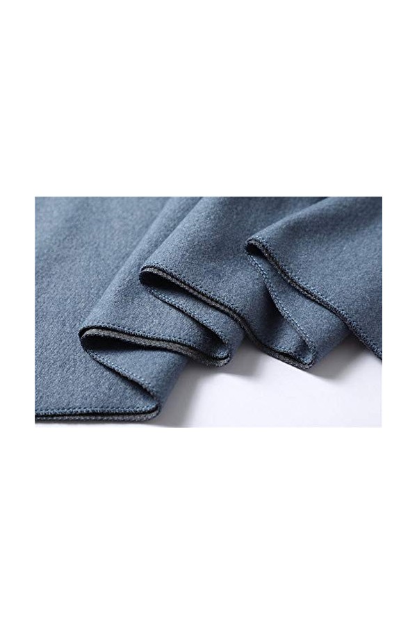 Écharpes dhiver pour femmes - Chaud Beige Gris Écharpe Épais Châle Hiver Femmes Wraps Double Face Femelle Solide Couverture 