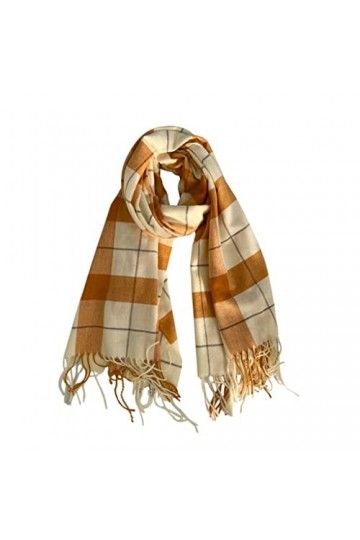 Écharpe de Noël Treillis Écharpe Femmes Hiver Imitation Cachemire Écharpes Chaudes Double Face Gland Châle Dames Écharpes Cad