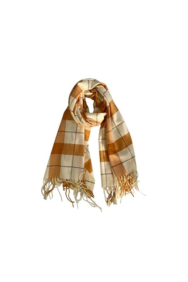 Écharpe de Noël Treillis Écharpe Femmes Hiver Imitation Cachemire Écharpes Chaudes Double Face Gland Châle Dames Écharpes Cad