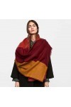 Foulard Femme Soie Cheveux pour De Hiver en Echarpe Écharpe À Carreaux Doux Écharpe pour Dames Marron Dames Châle Wrap Épais 