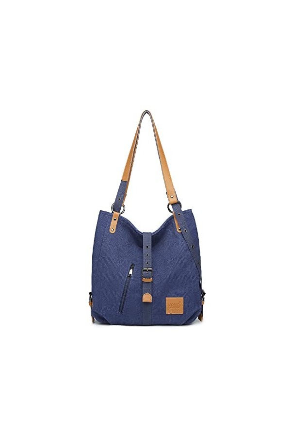 Kono Sac à bandoulière dos, multi fonctionnel polyvalent sacs à main en toile pour les filles femmes, Crossboby sacs fourre-t